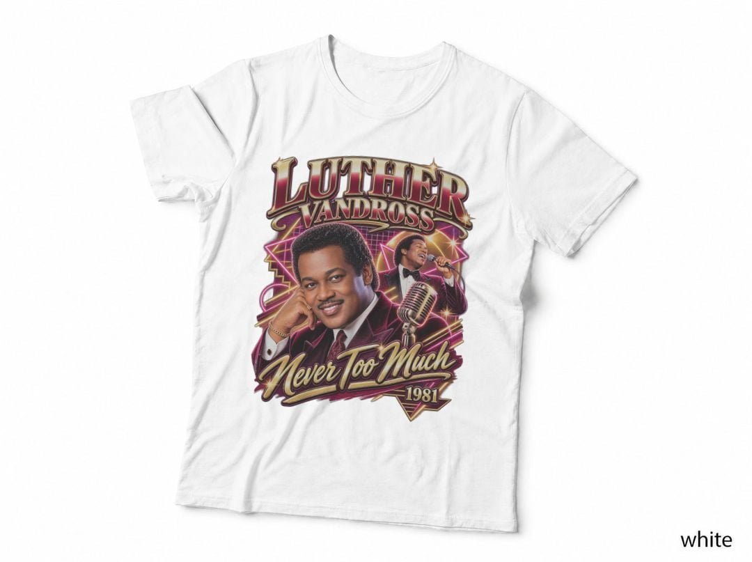Luther Vandross Never Too Much 1981 R&B Soul Music Concert T-Shirt Hoodie