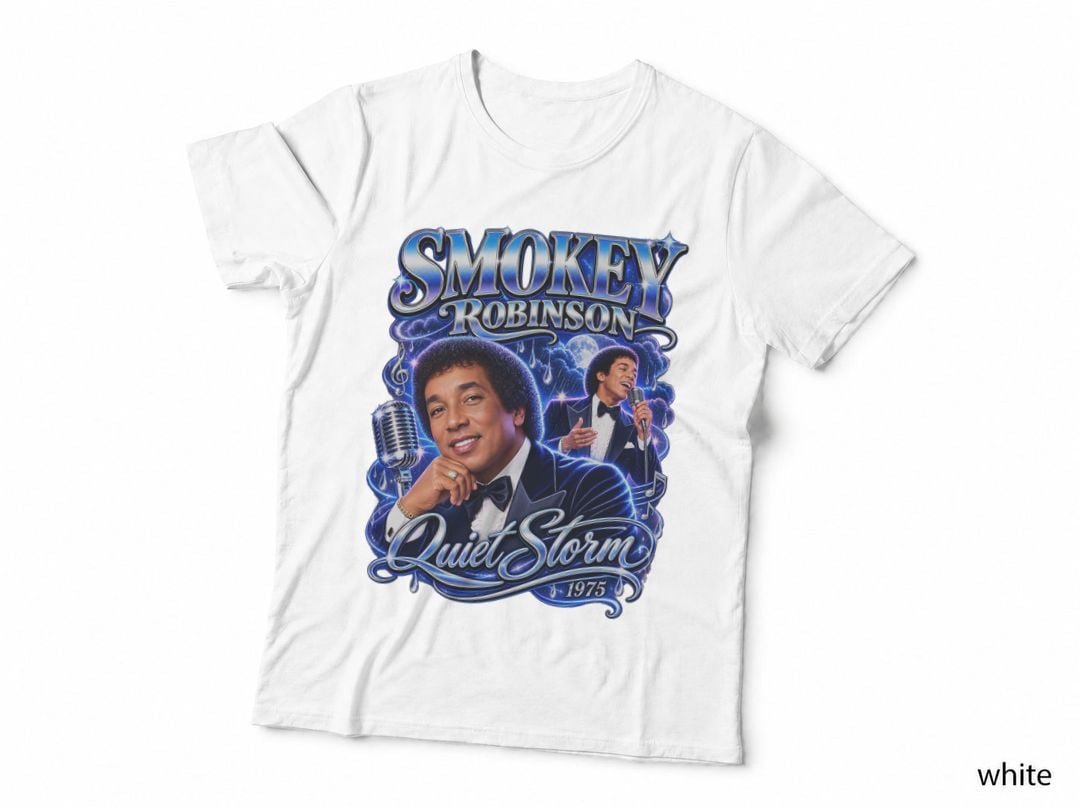 Smokey Robinson Quiet Storm 1975 Soul R&B Music Concert Tour T-Shirt Hoodie