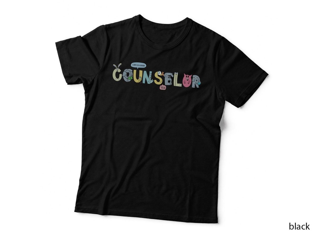 Counselor Elephant and Piggie T-Shirt, School Teacher Style