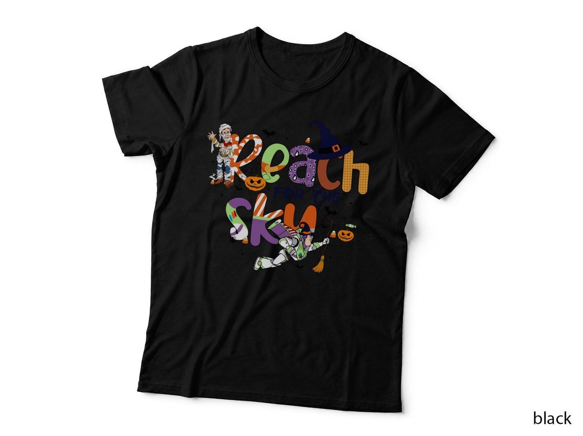 Halloween Reaching for the Sky T-Shirt, Spooky Witch Costume Theme