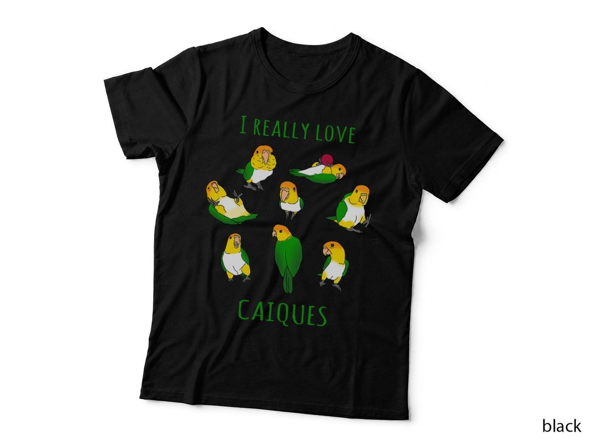 Birb Memes Parrot Lovers Doodle I really Love Caiques T-Shirt