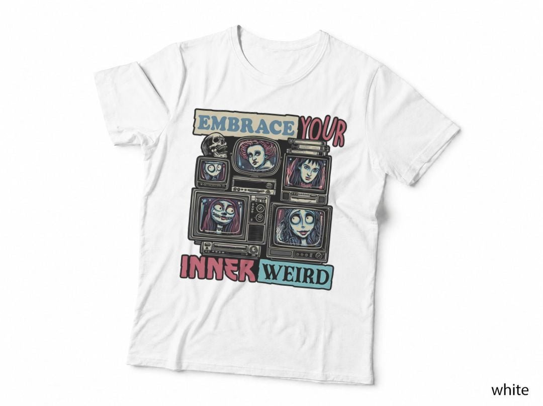 Embrace Your Inner Weird, Queen Of Hearts, Lydia, Corpse Bride T-Shirt