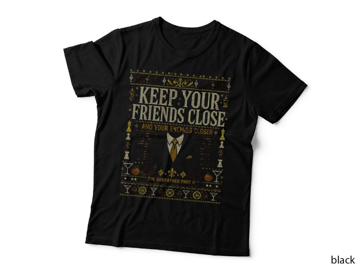 The Godfather Part II Vintage Friends Close Mobster Halftone T-Shirt Hoodie