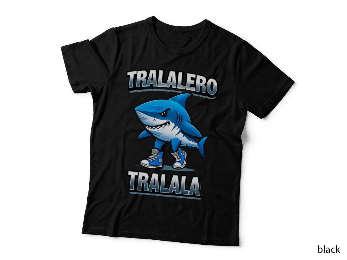 Tralalero Tralala Brainrot Shark T-Shirt, Funny Kids Gamer Meme Hoodie