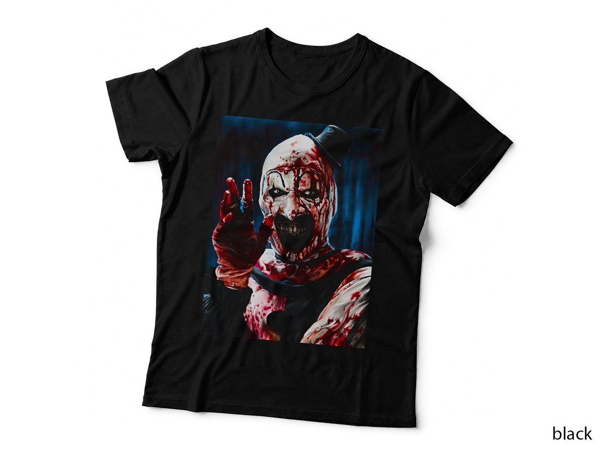 Art The Clown T-Shirt, Creepy Horror Drawing, Halloween Costume