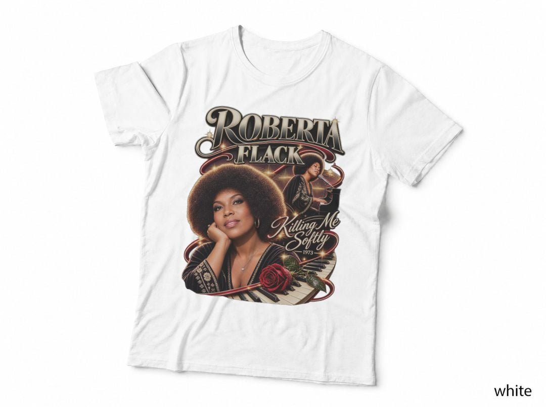 Roberta Flack Killing Me Softly Soul R&B Singer Music Tour T-Shirt Hoodie 1973