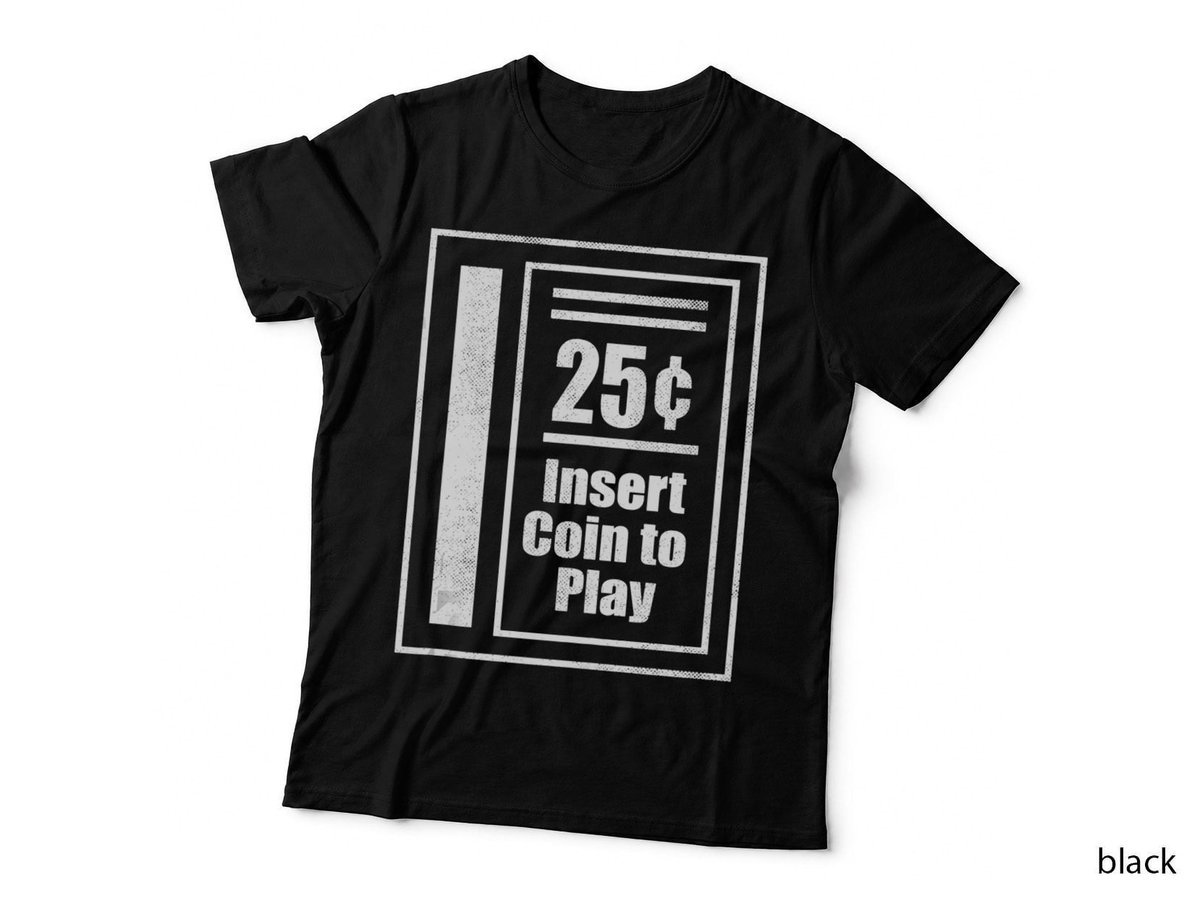 Arcade Game Coin Slot - 80s Retro Video Gamer T-Shirt