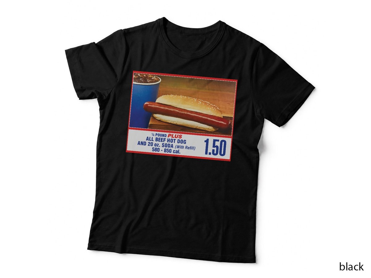 Costco Food Court Hot Dog T-Shirt, 1.50 Combo, Vintage Americana
