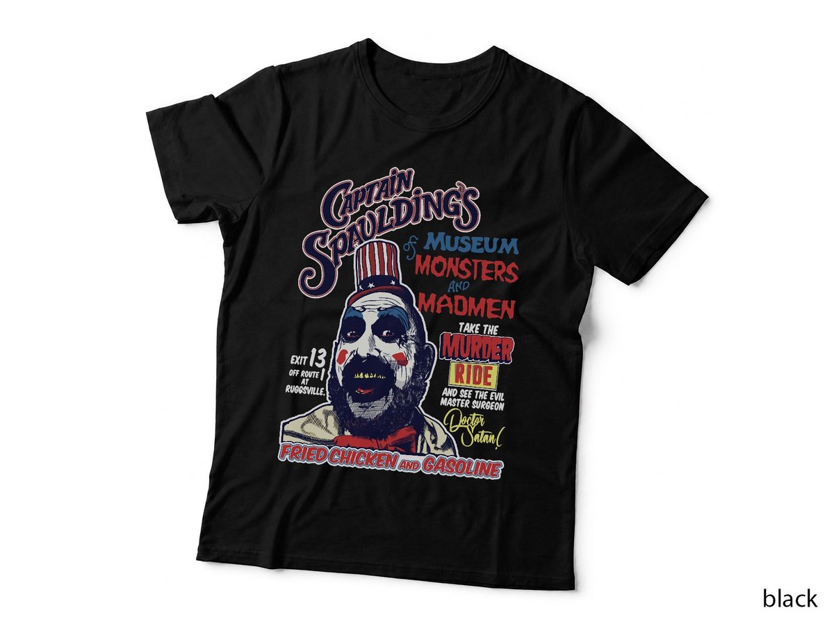 Captain Spaulding's Museum of Monsters T-Shirt, Retro Horror Art