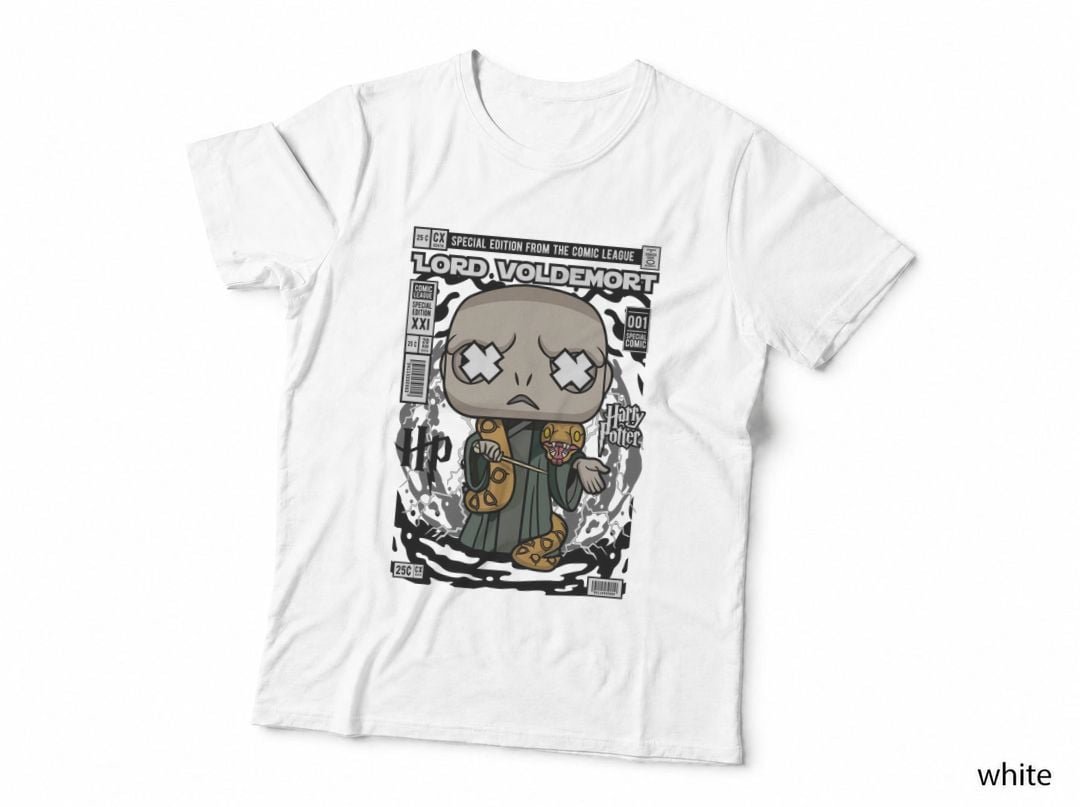 Lord Voldemort Comic Parody T-Shirt, Pop Culture Art, Halloween Horror Print