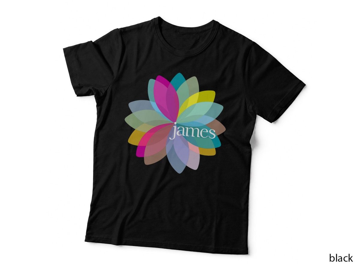 James Band T-Shirt, Floral Petals Logo, Manchester Indie Rock