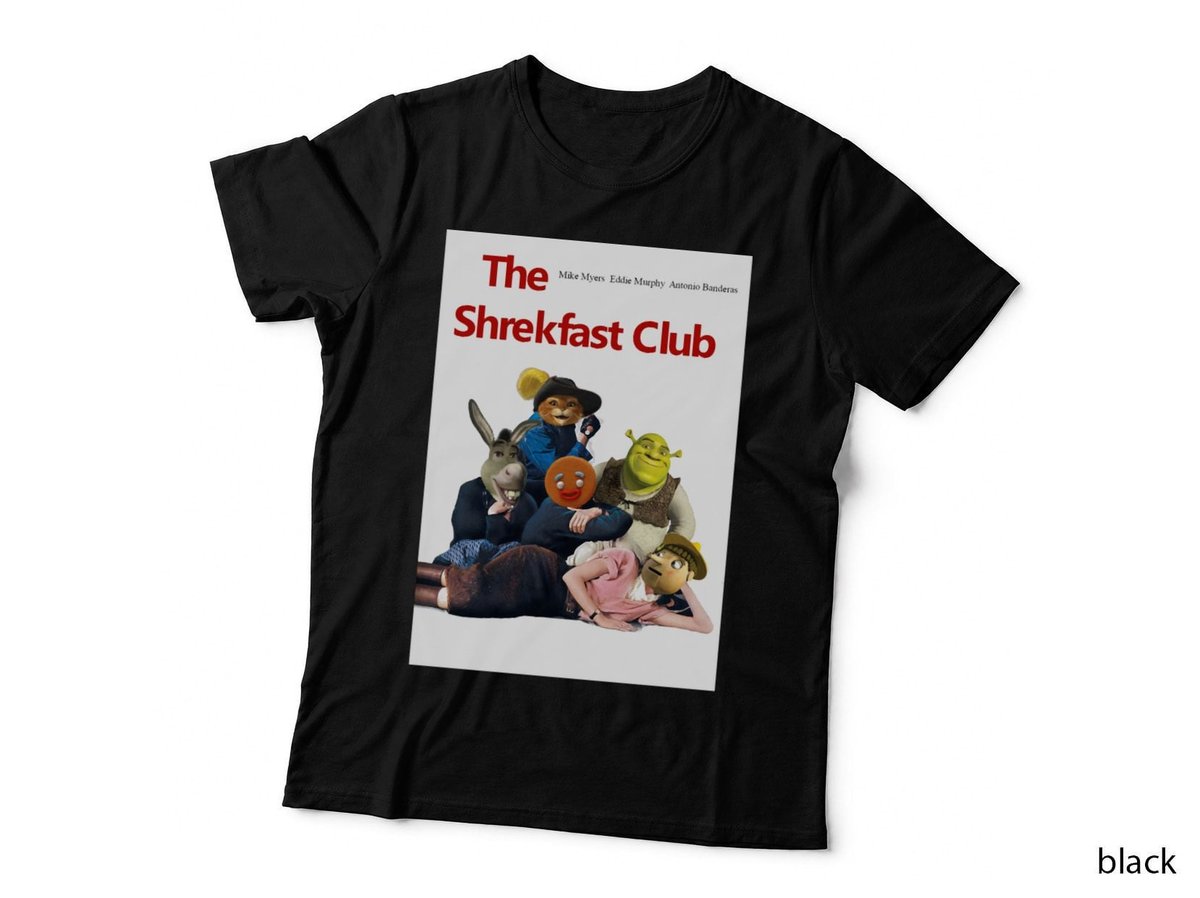 Shrekfast Club T-Shirt, Shrek Breakfast Club Movie Mashup, Funny Parody