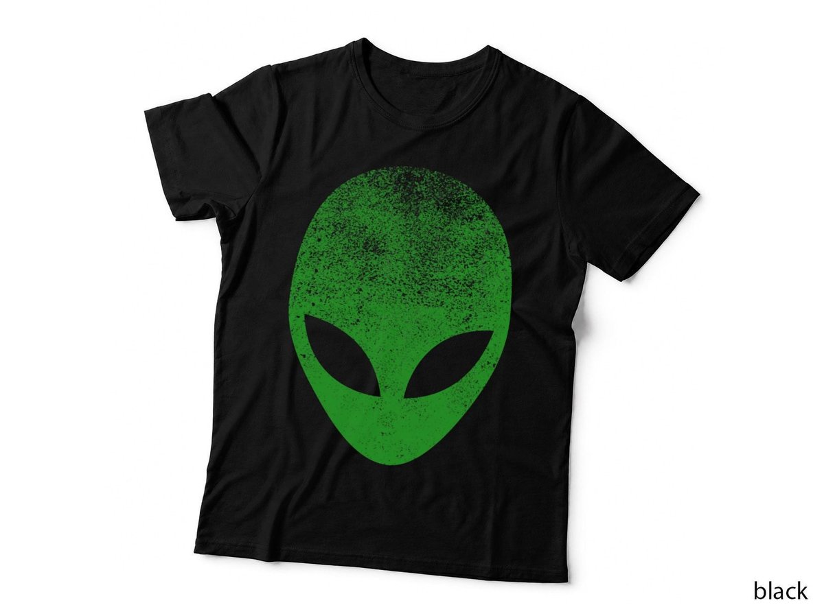 Alien Head Distressed I Aliens UFO Area 51 Roswell T-Shirt