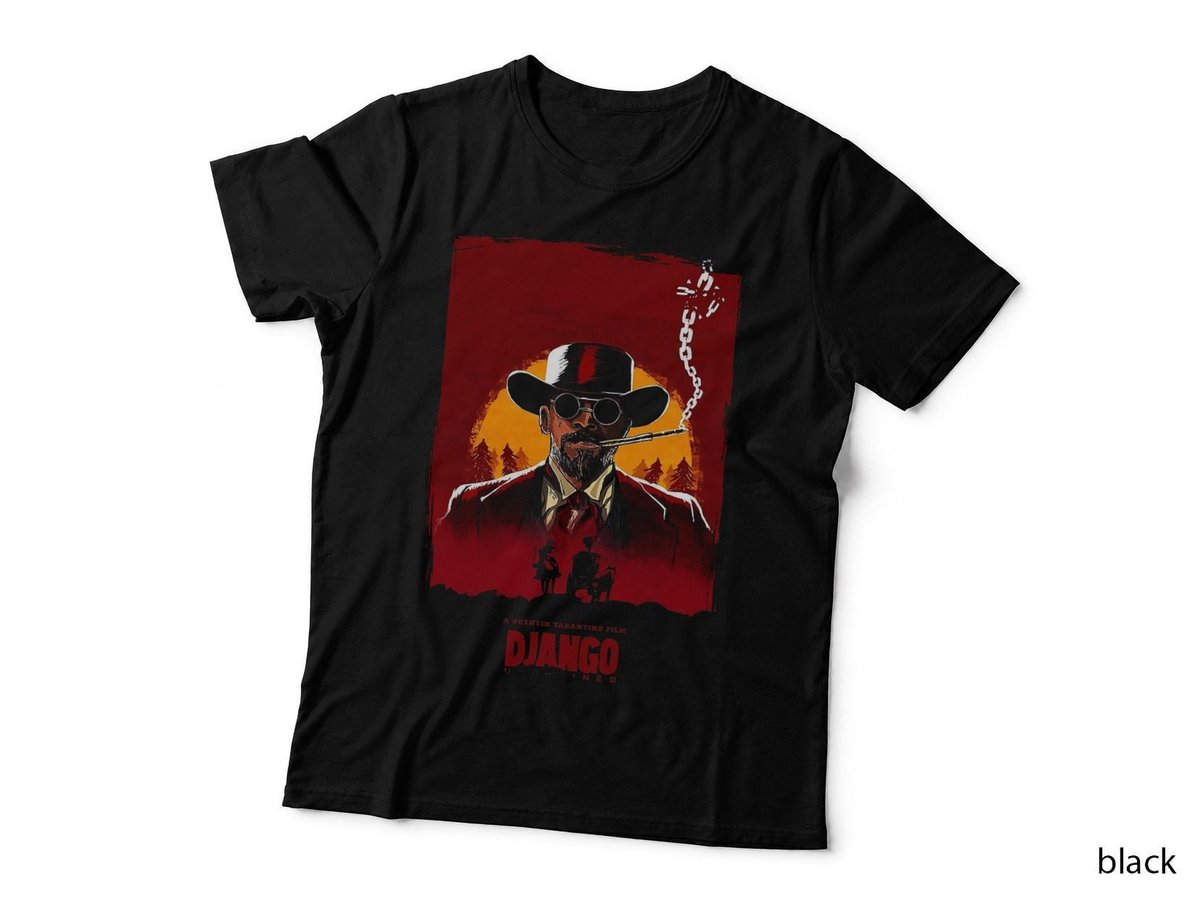 Django Tarantino T-Shirt, Vintage Western Style, Retro Film Fan Art