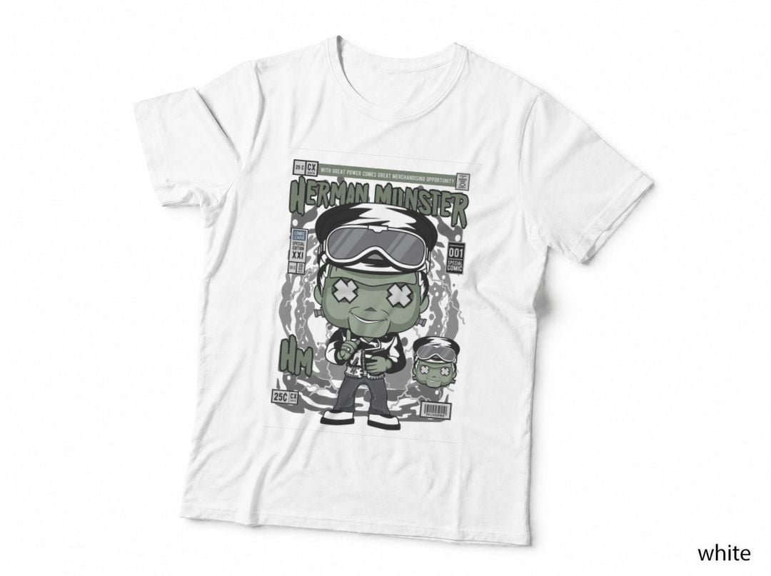 Herman Munster T-Shirt, Retro Horror Comic, Halloween Costume