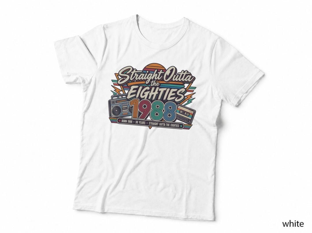 38th Birthday 1988 Boombox Cassette Straight Outta Eighties T-Shirt Hoodie