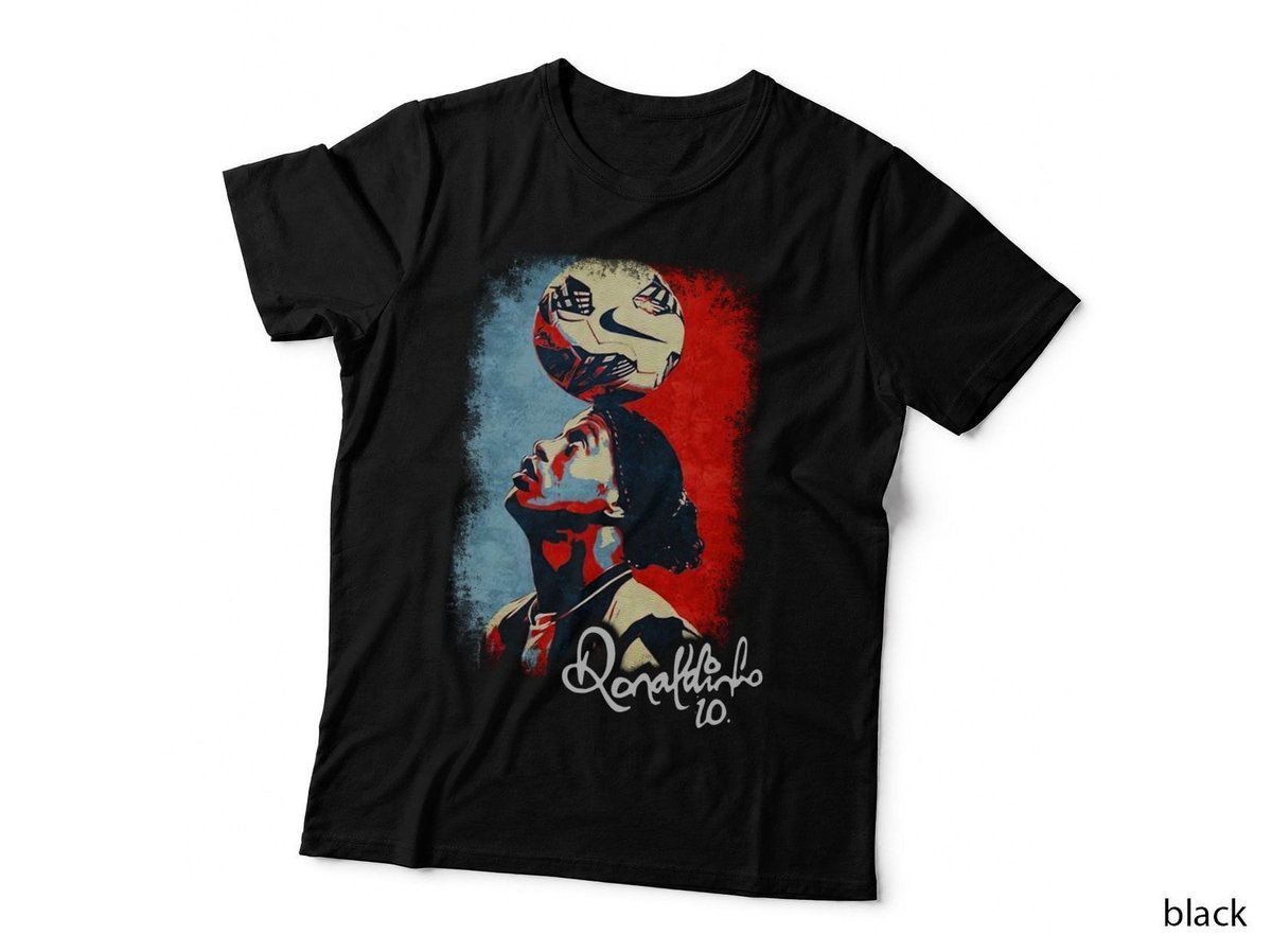 Ronaldinho Soccer T-Shirt, Nike Inspired Art, Football Fan Gift