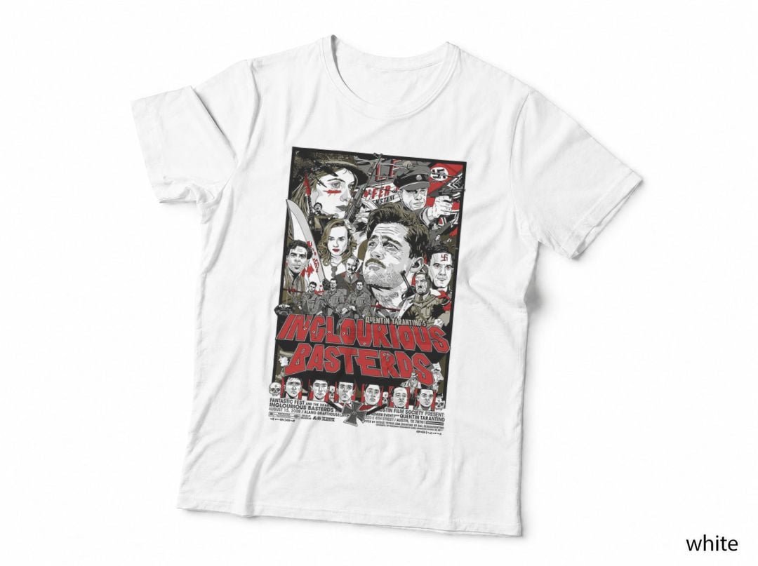 Inglorious Basterds T-Shirt, Vintage Movie Poster, Tarantino Fan Art
