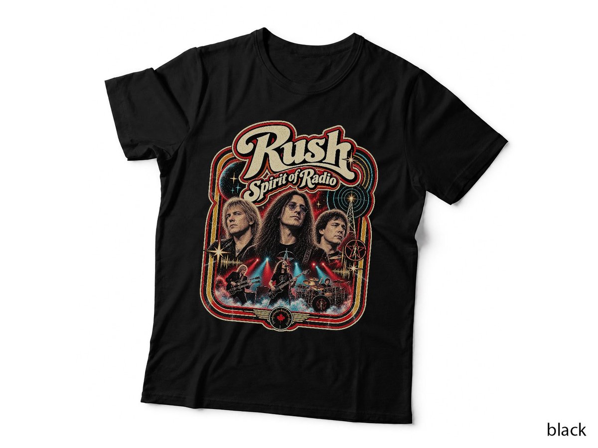 Rush Spirit of Radio Vintage Prog Rock Classic Band T-Shirt