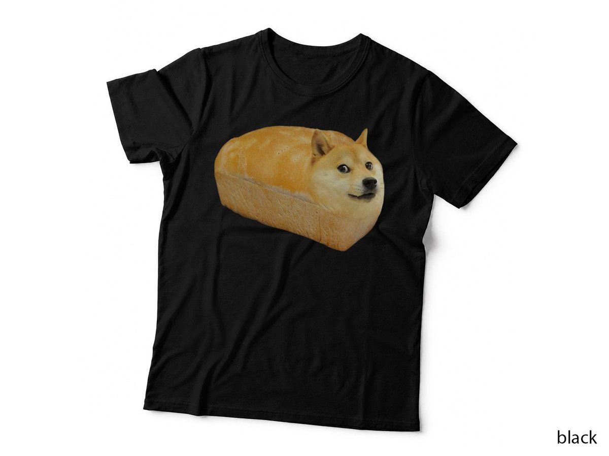 Fashion Shiba Inu Doge Bread Meme Dog  T-Shirt