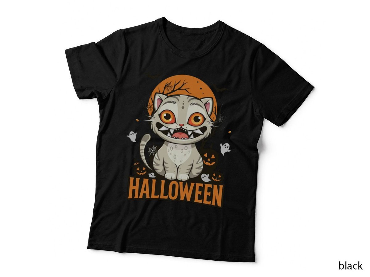 Halloween Cheshire Cat T-Shirt, Spooky Cat Costume, Pet Lover Apparel
