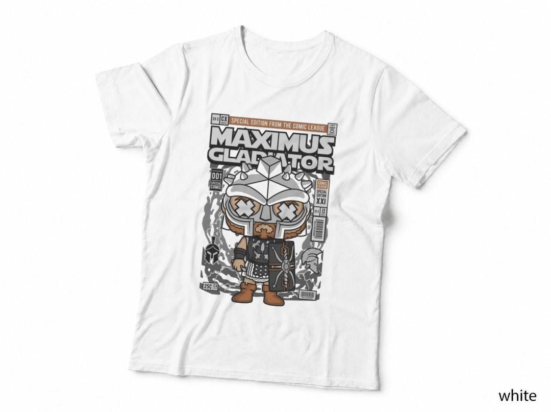 Maximus Gladiator T-Shirt, Retro Comic League, Comic Book Apparel