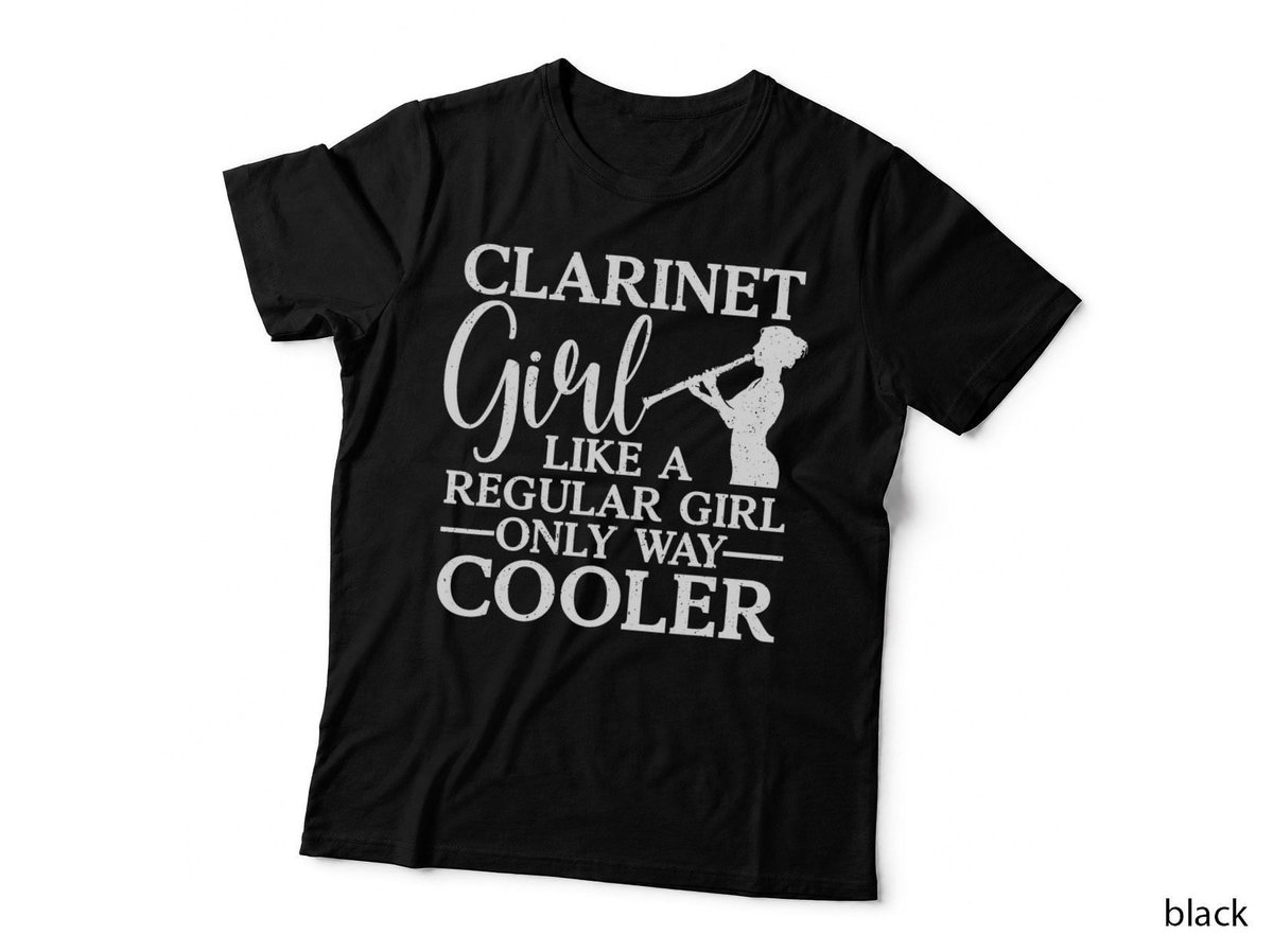 Funny Clarinet Art For Women Teen Girls Music Clarinet Lover T-Shirt