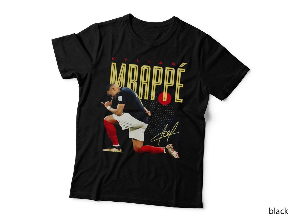 Kylian Mbappé Footballer T-Shirt, Soccer Fan Style, Sports Apparel