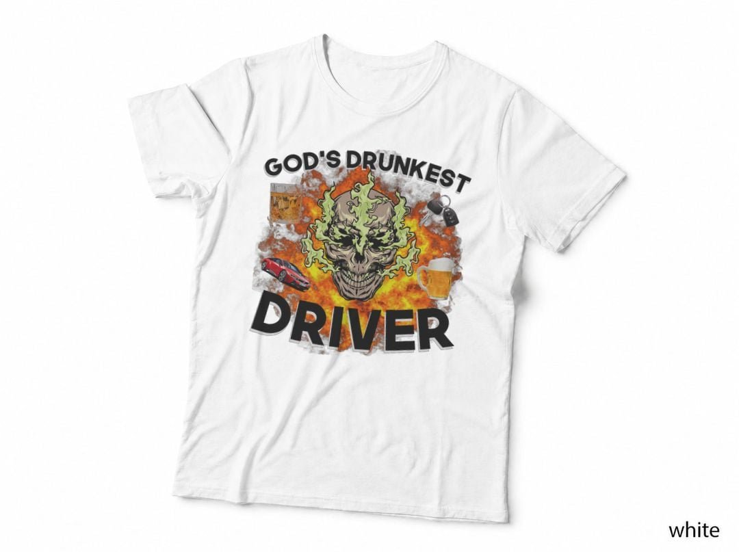 god's drunkest driver-funny driver vintage Meme T-Shirt