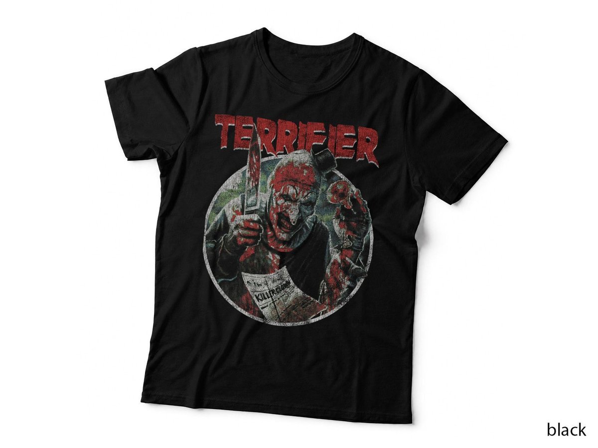 Terrifier Horror Movie T-Shirt, Retro 80s Sci-Fi Horror, Halloween Costume