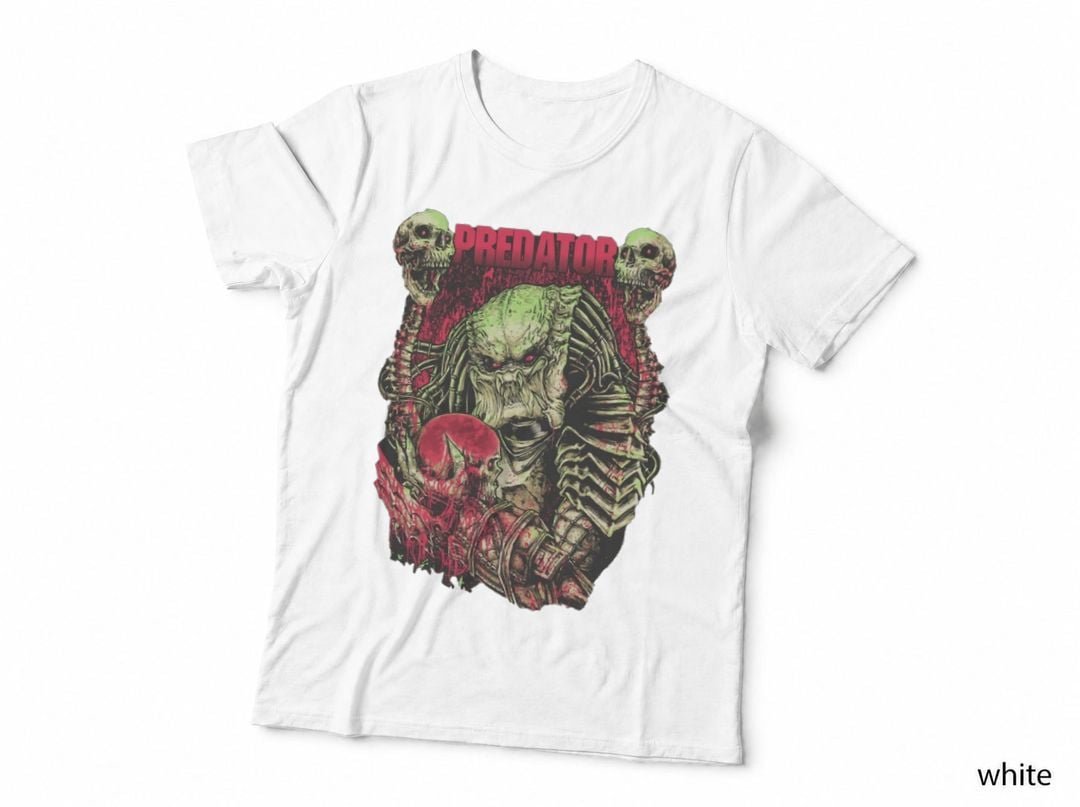 Predator Sci-Fi Horror T-Shirt, Movie Monster Art, Halloween Costume