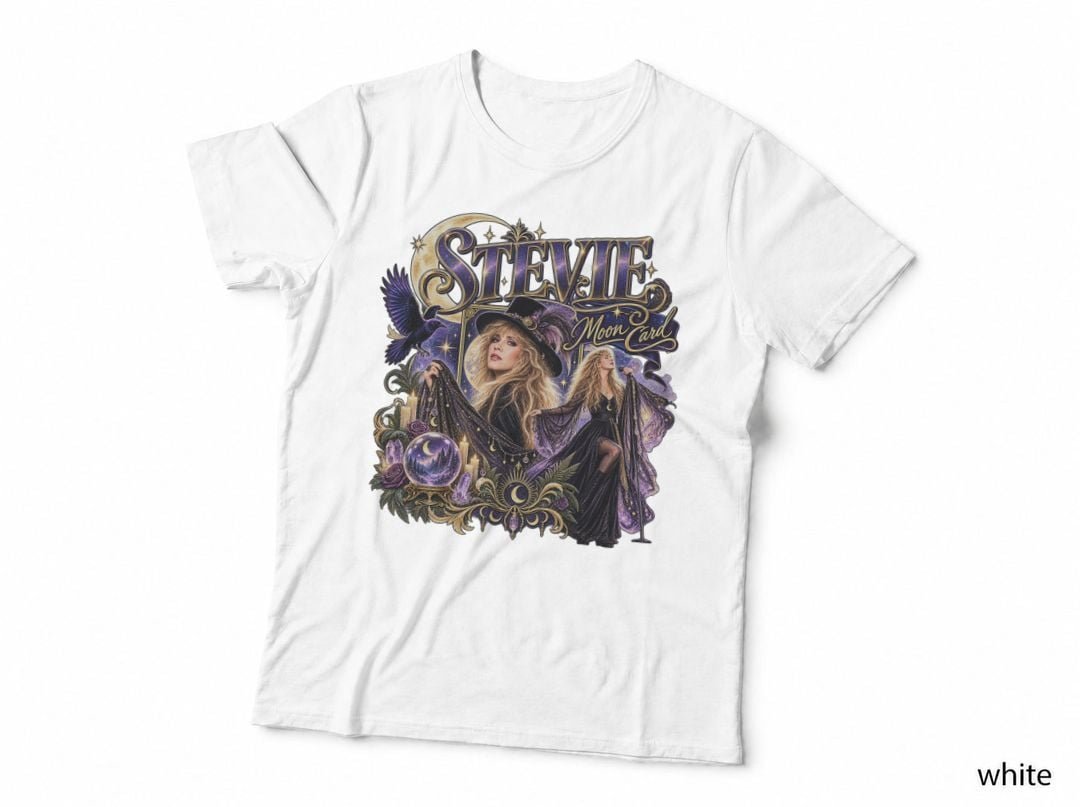Stevie Nicks Moon Card Mystical Tarot Witchy Rock Music T-Shirt Hoodie Vintage