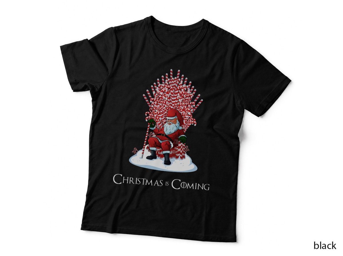 Christmas Santa Candy Cane Throne T-Shirt, Festive Holiday