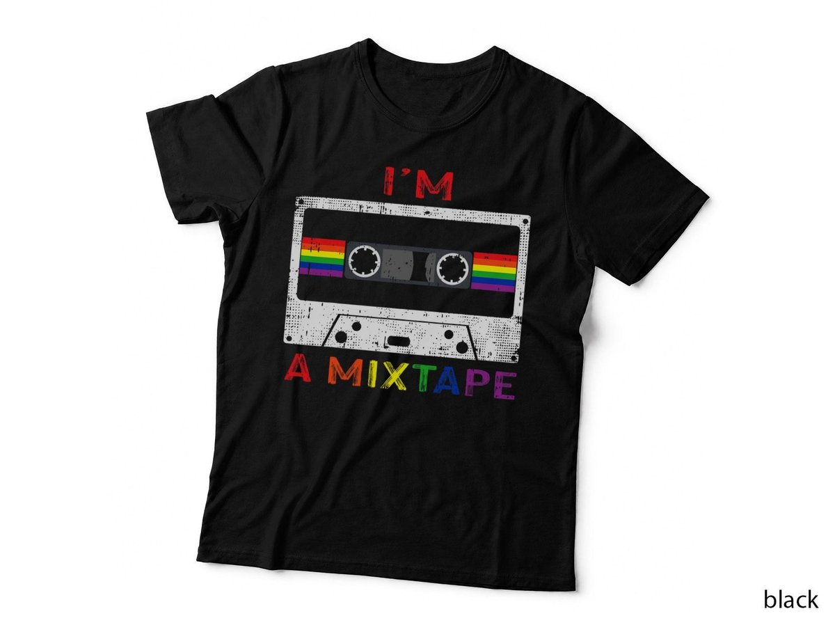 Im A Mixtape Gay Pride Rainbow Flag LGBTQ Retro LGBT Gift T-Shirt