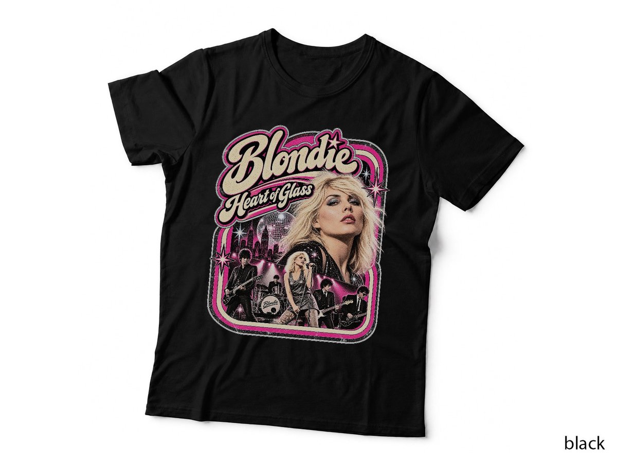 Blondie Heart of Glass Vintage Glam Punk Retro Rock Music T-Shirt