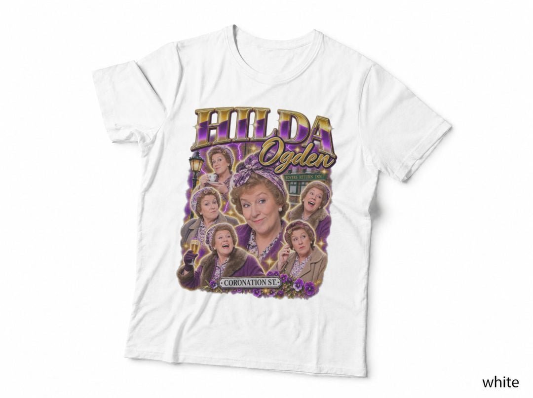 Hilda Ogden Coronation Street Corrie British TV Soap Opera T-Shirt Hoodie