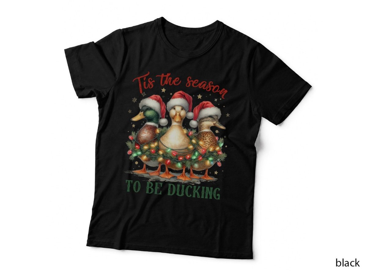 Vintage Duck T-Shirt, Christmas Ducks Tis The Season Xmas Wildlife Hoodie