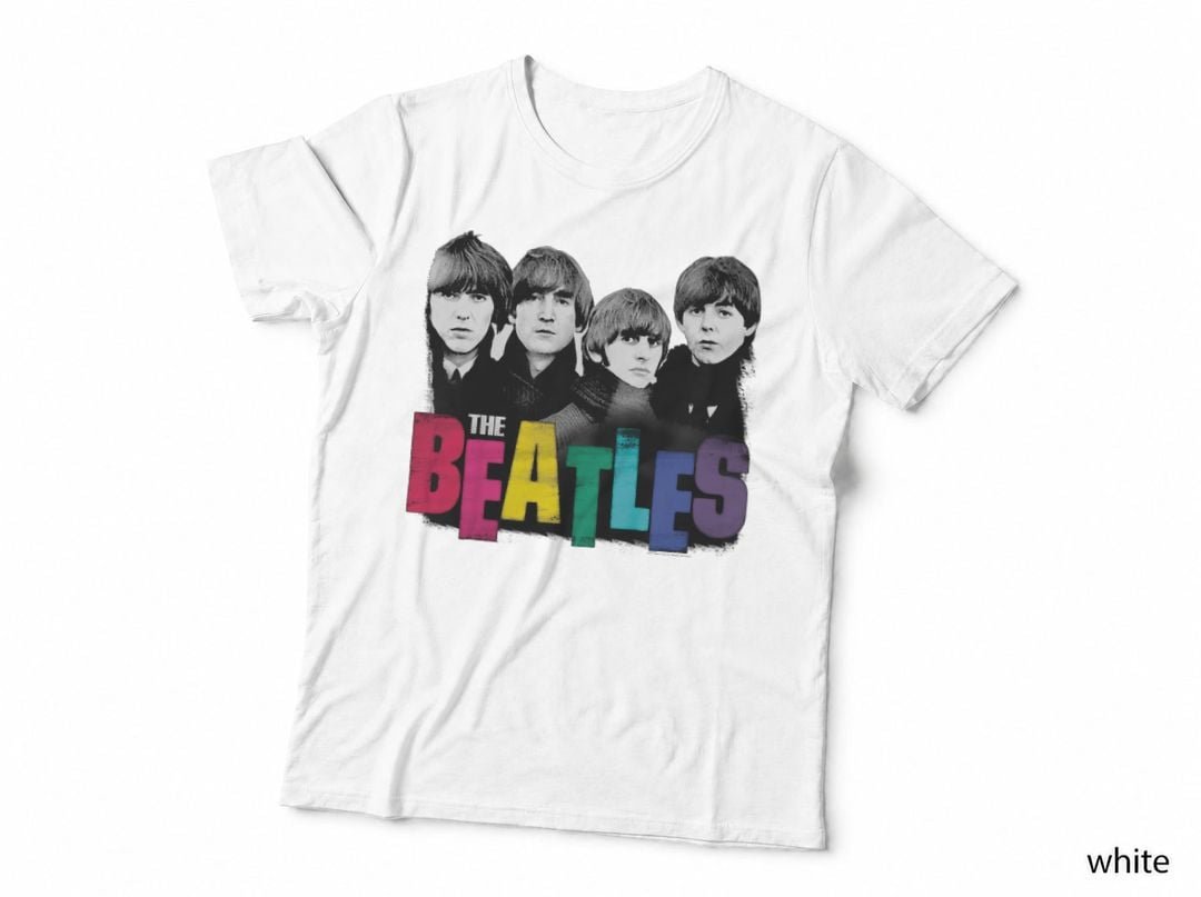 Beatles Colorful T-Shirt, Rock Band Tee, Gift for Music Lovers