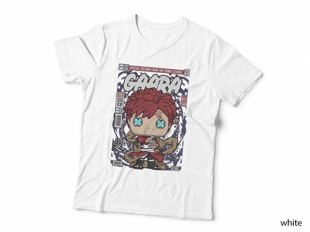 Naruto Gaara T-Shirt, Anime Style, Comic League
