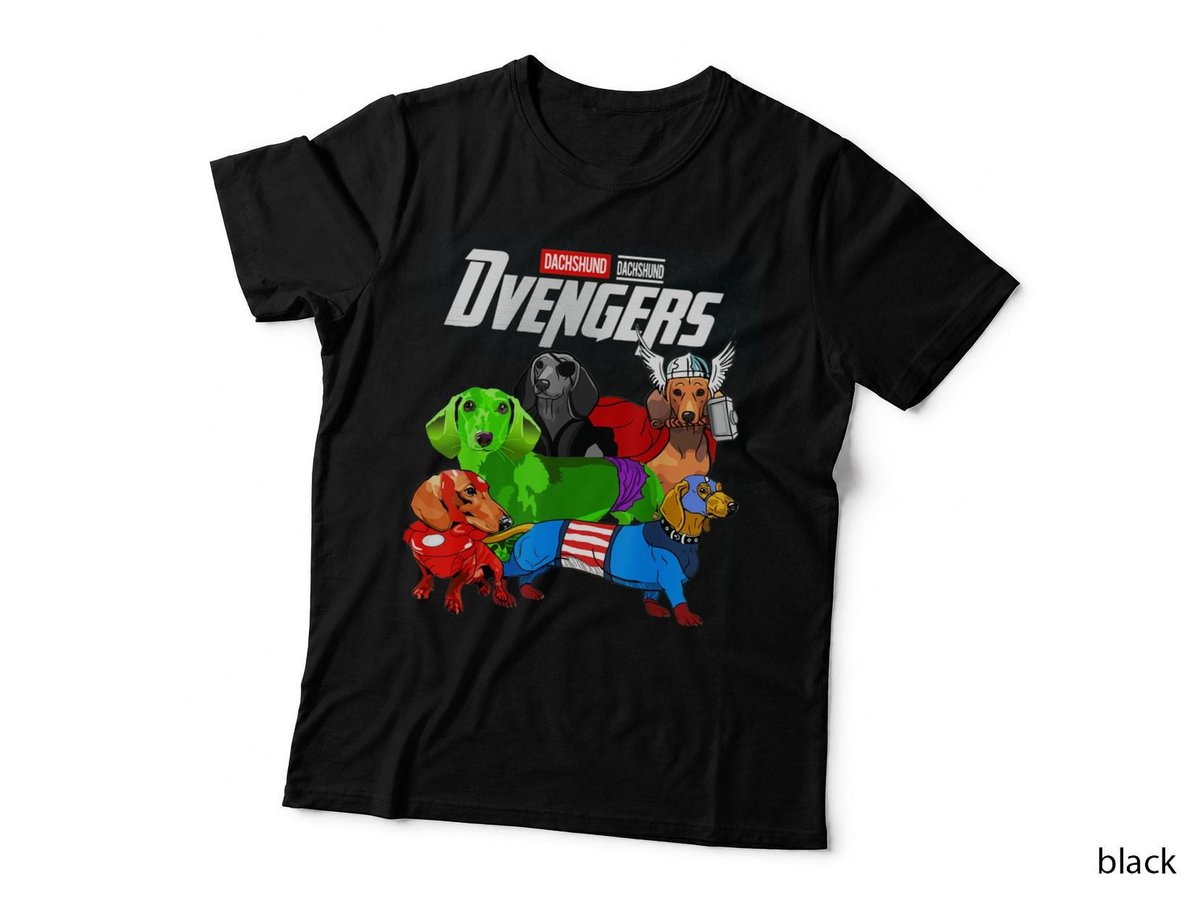 Dvengers T Funny Dog Dachshund Gift for Men Women, Gift Halloween Day, Thanksgiving, Christma T-Shirt