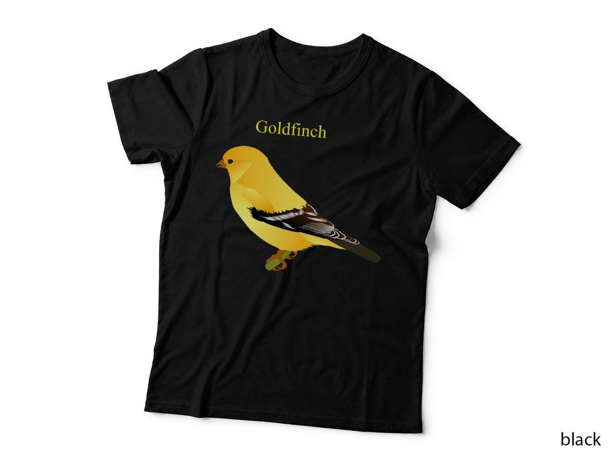 Goldfinch Songbird T-shirt Cute Yellow Bird Art