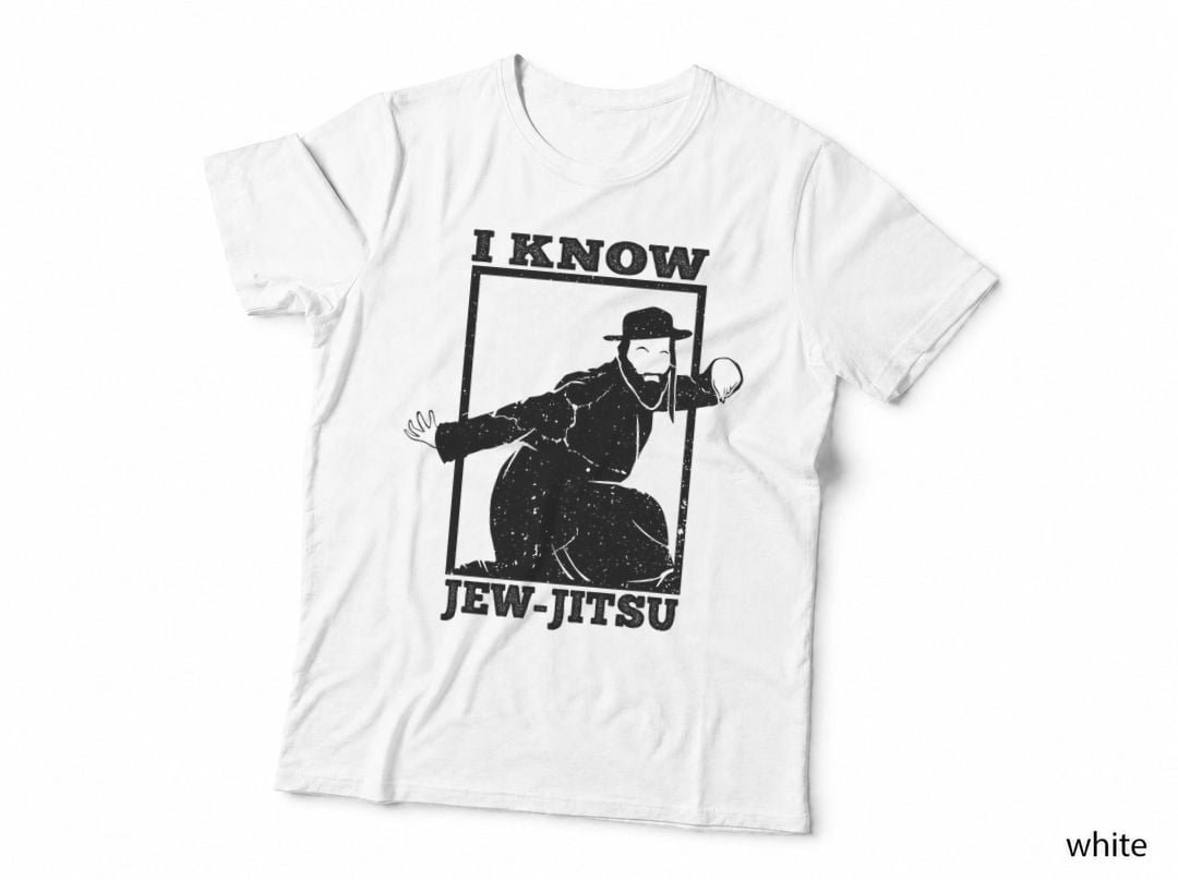 I Know Jew Jitsu Funny Jiu Jitsu Pun Jewish Martial Art T-Shirt