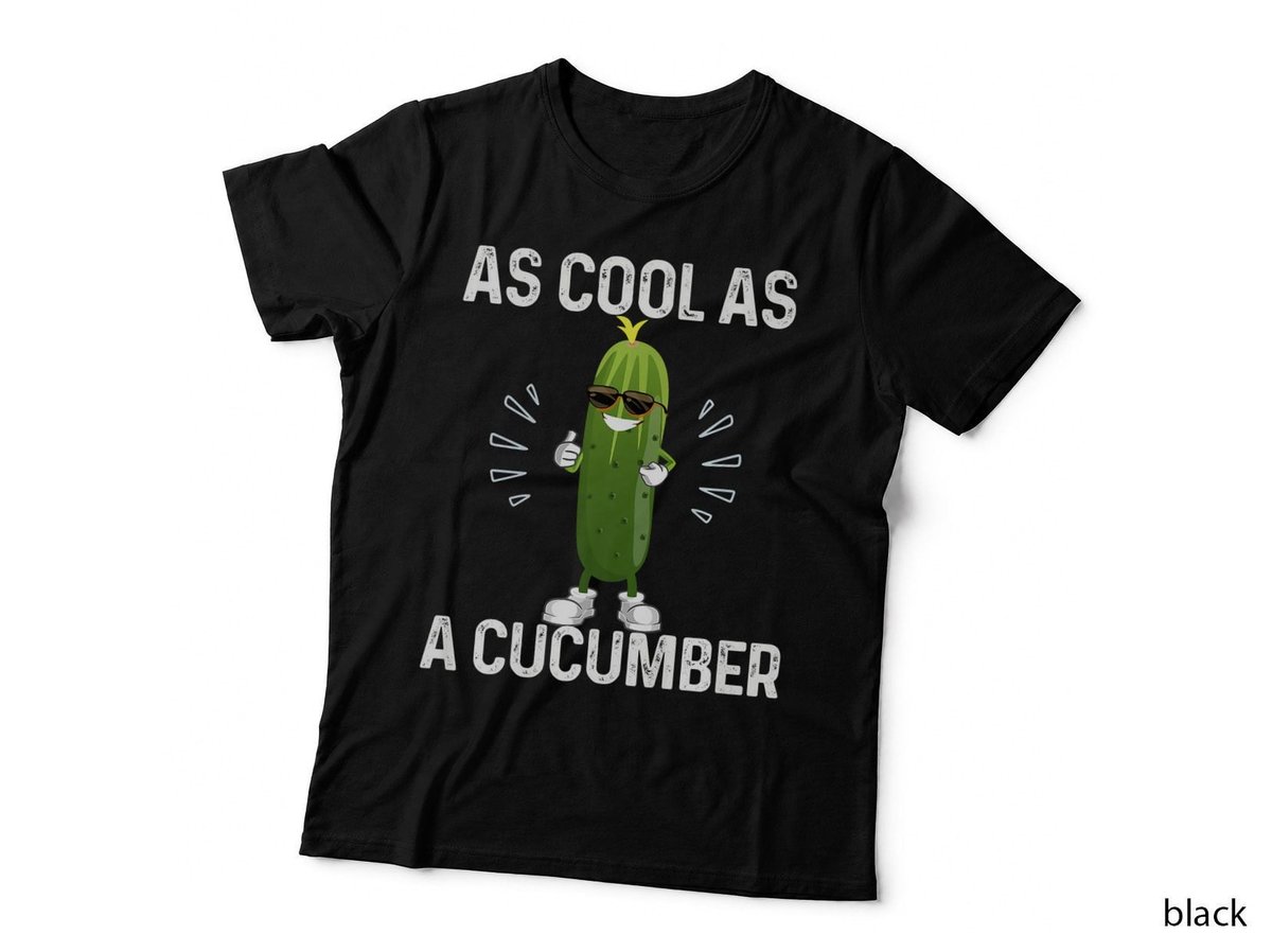 As Cool As a Cucumber Cool Pickle In Sunglusses Funny Design Premium T-Shirt