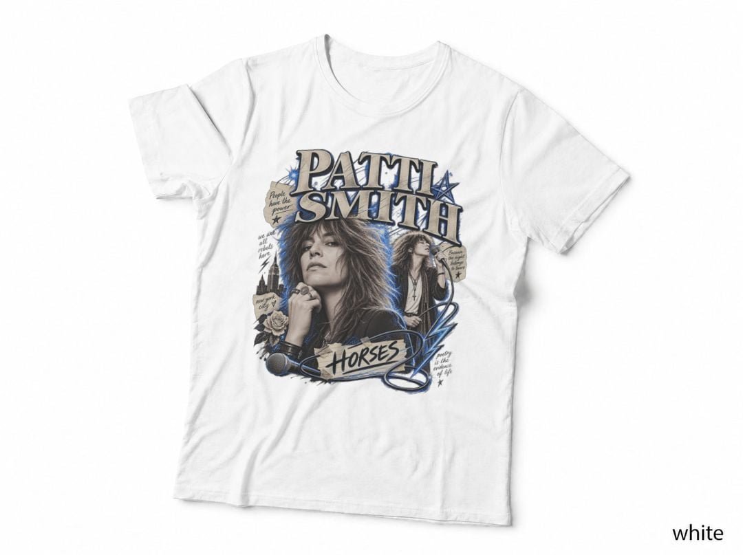Patti Smith Horses Punk Poetry 70s New York Music T-Shirt Hoodie Vintage Gift