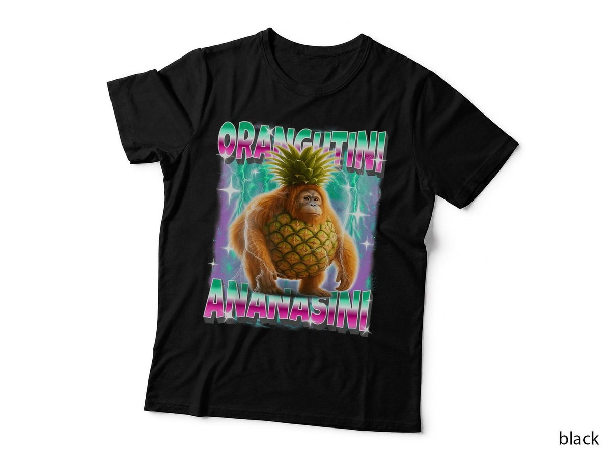 Italian-Brainrot Orangutini-Ananasini Orangutan Pineapple T-Shirt