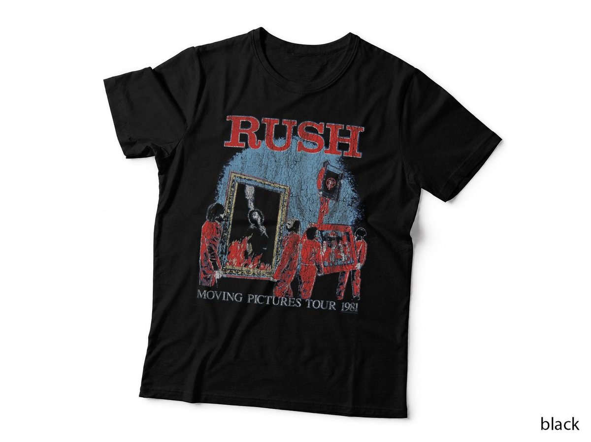 Rush Moving Pictures Tour Rock Music Band T-Shirt
