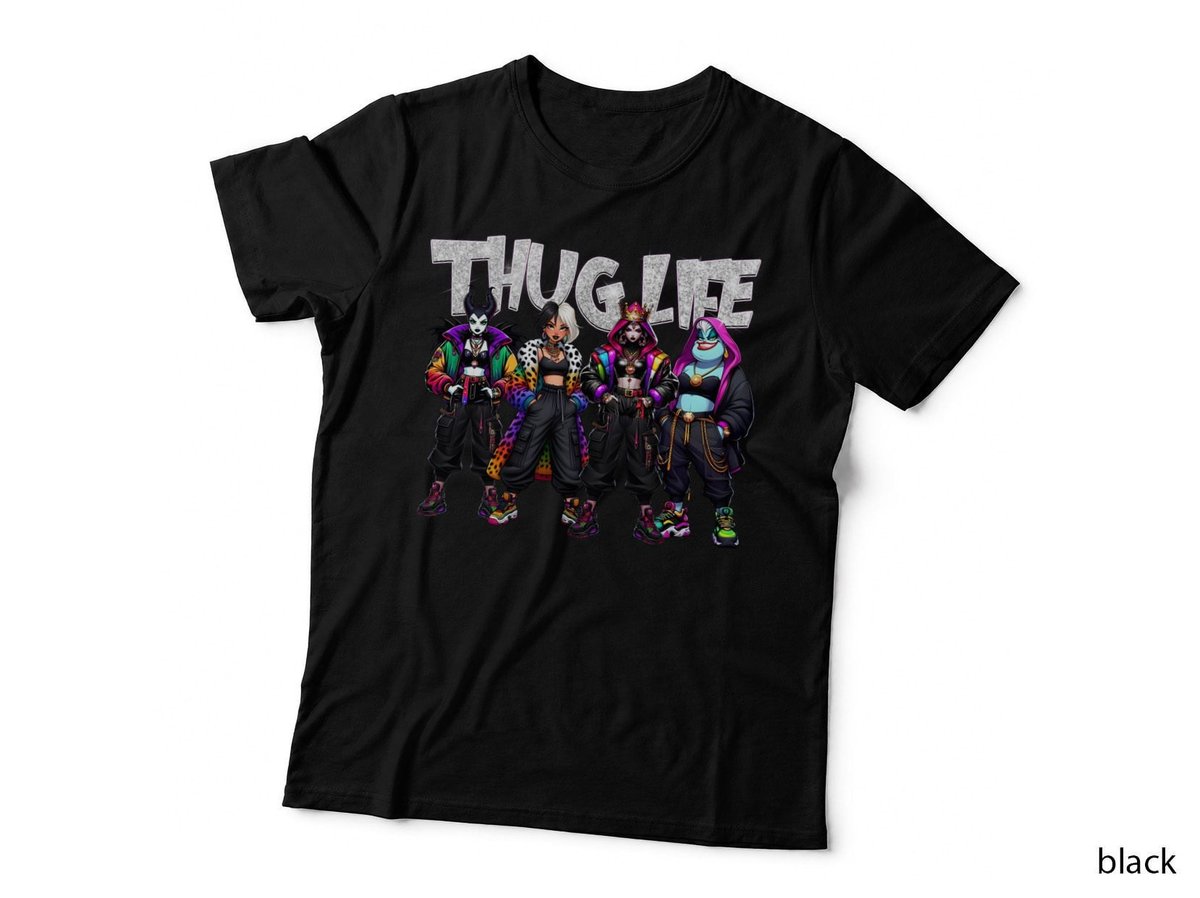 Thug Life Villains T-Shirt, Streetwear Fashion, Urban Style
