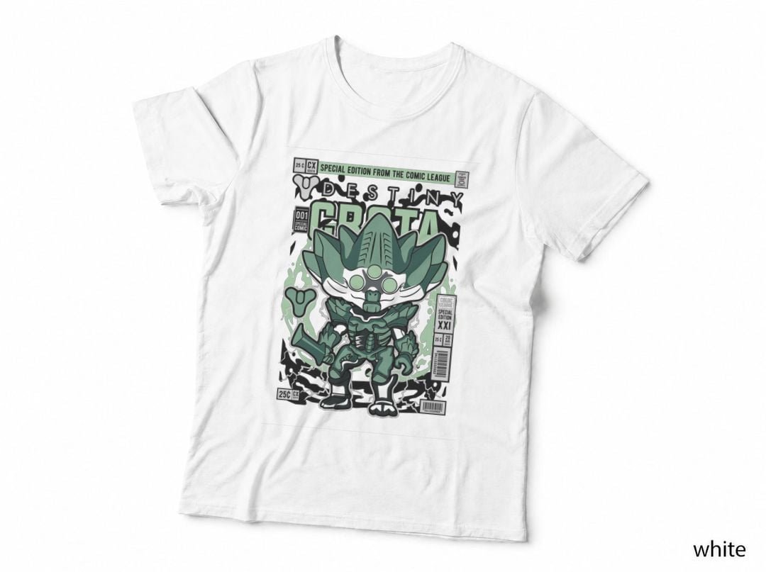 Crota Destiny T-Shirt, Comic League Art, Retro Sci-Fi Horror