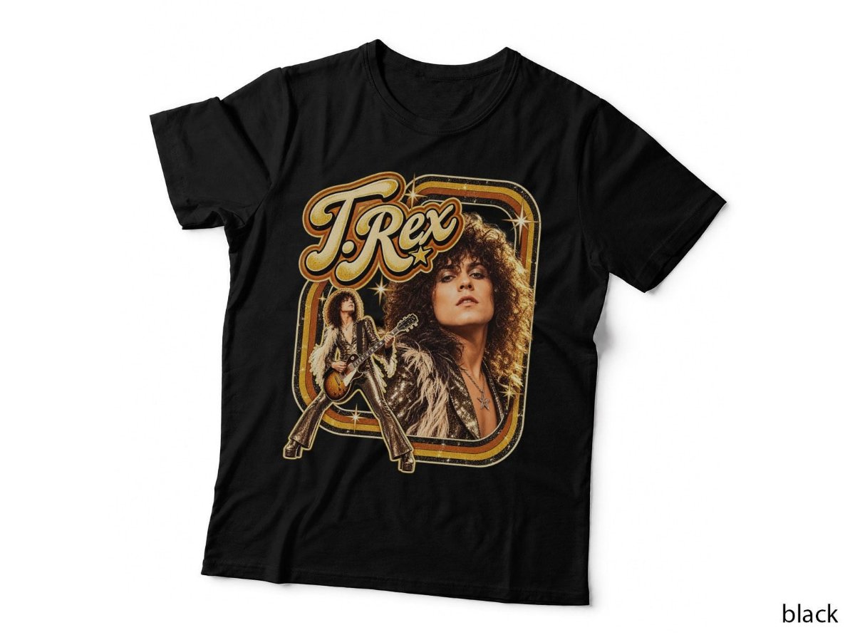 T Rex Marc Bolan 70s Glam Rock Vintage Singer T-Shirt, Band Music Hoodie