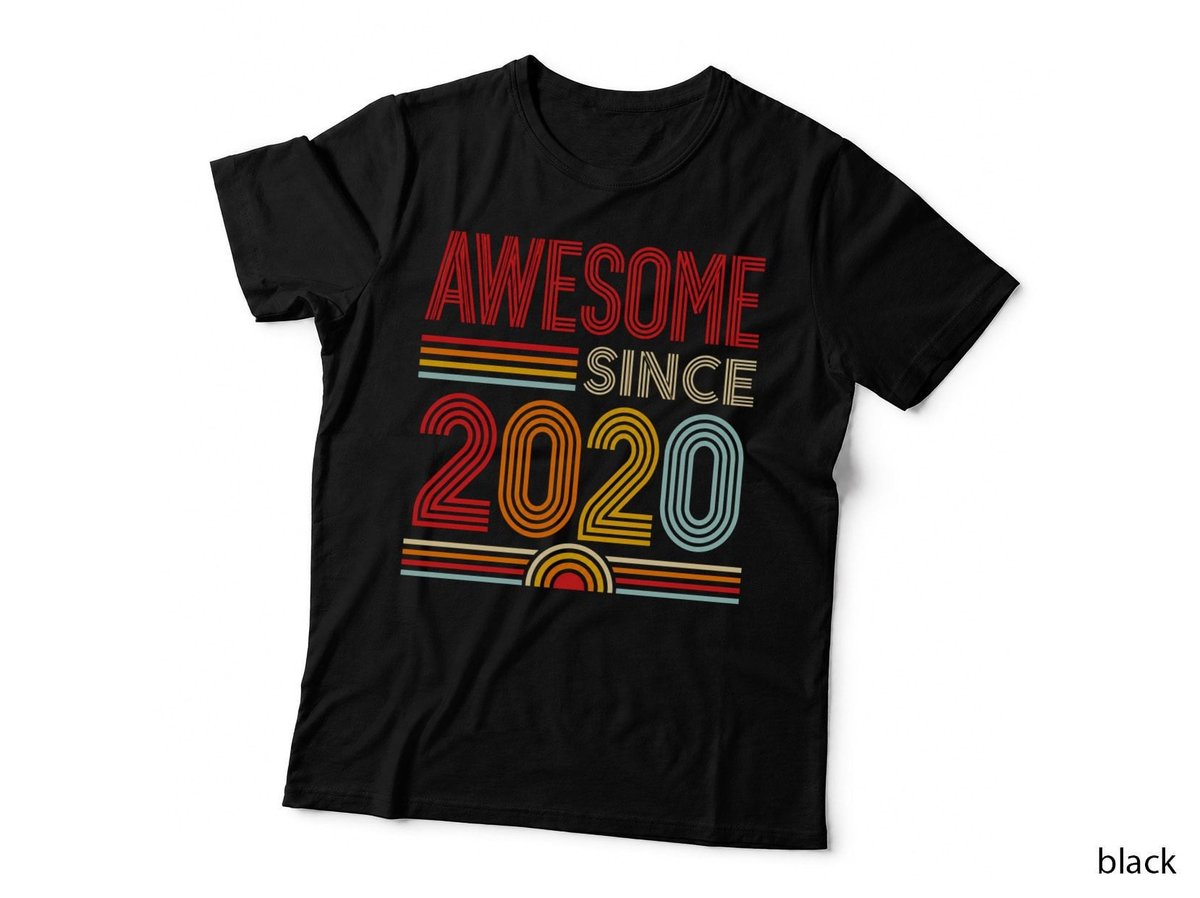 Awesome Since 2020 6th Birthday T-Shirt Hoodie Born 2020 Gift Boys Girls Kids